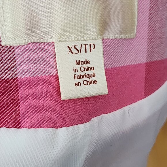 Autres Filles Pink Checks Stretch Single Button Blazer - Picture 5 of 6